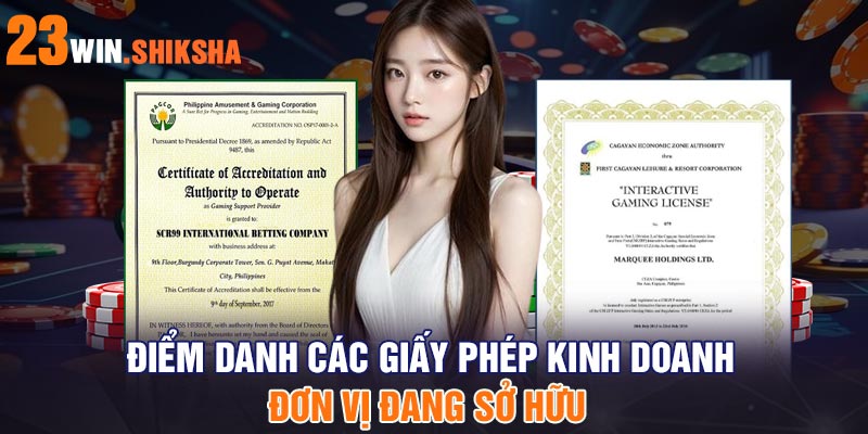 Điểm danh các giấy phép kinh doanh đơn vị đang sở hữu